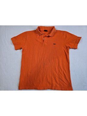 Levis Orange Polo Shirt Mens L Cotton